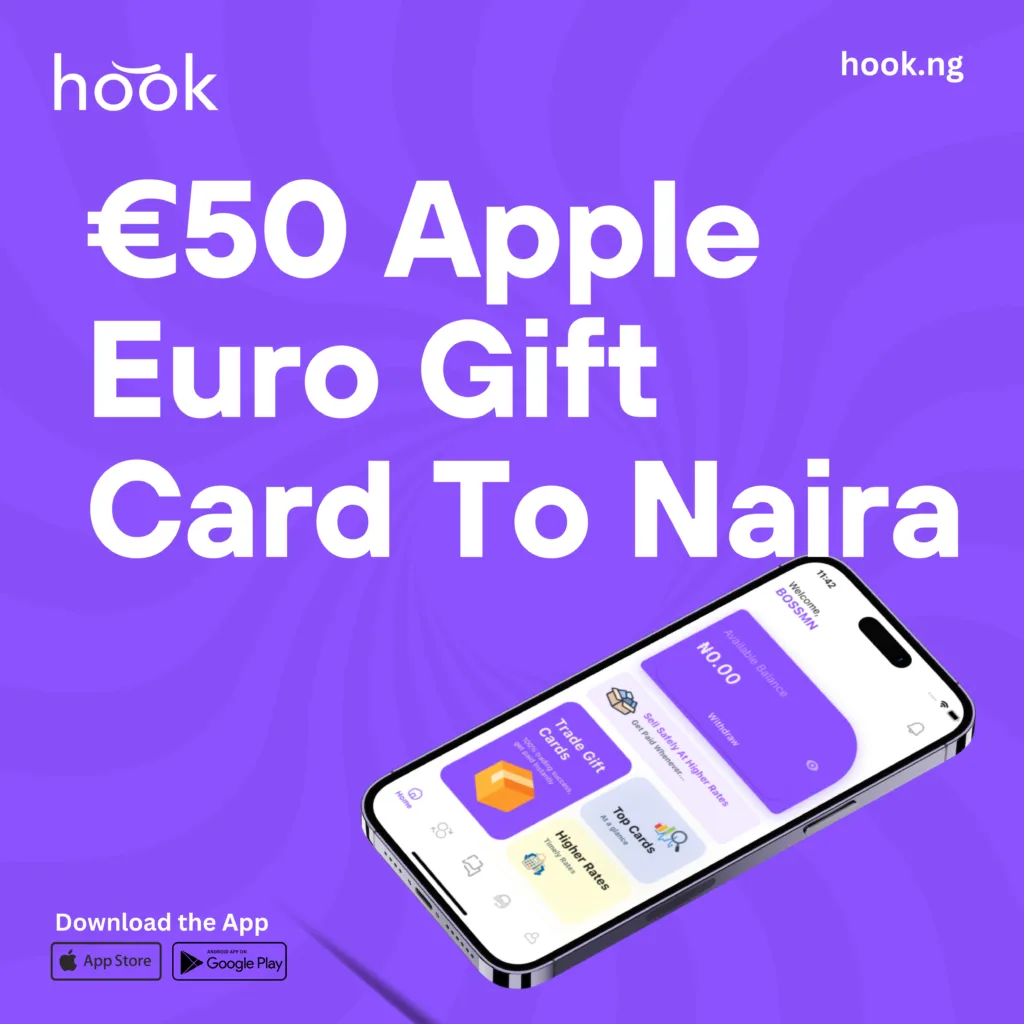 €50 Apple Euro Gift Card To Naira Today? | Hook - Sell Gift Cards To Naira  in Nigeria at the Best Rates Today