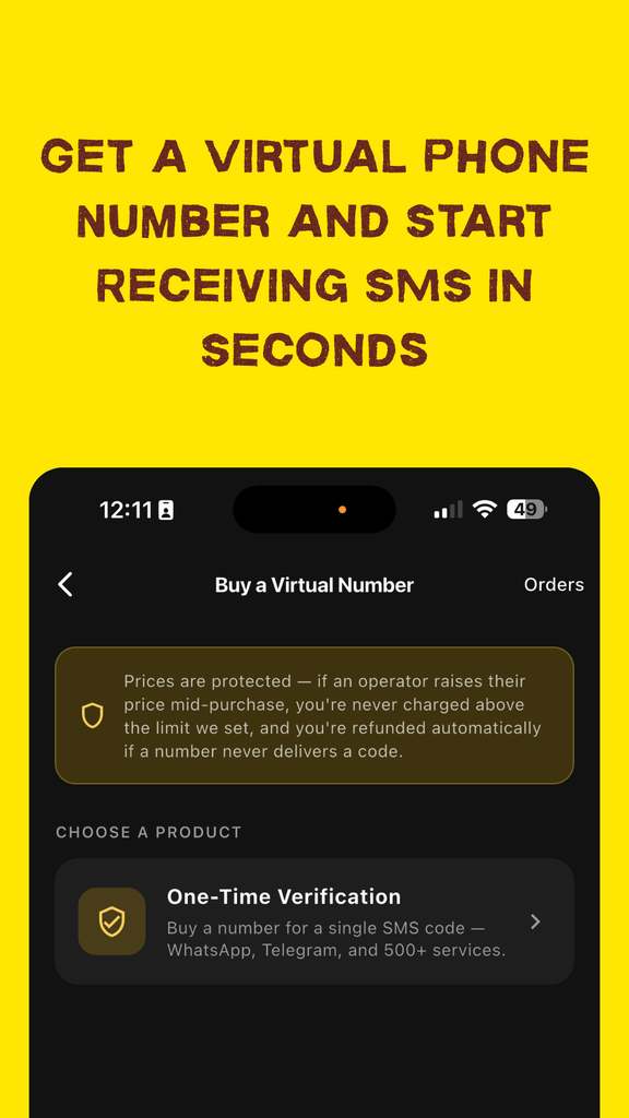Get a virtual phone number and receive SMS verification codes