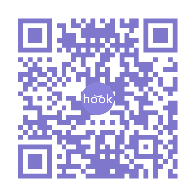 QR code to download the Hook app